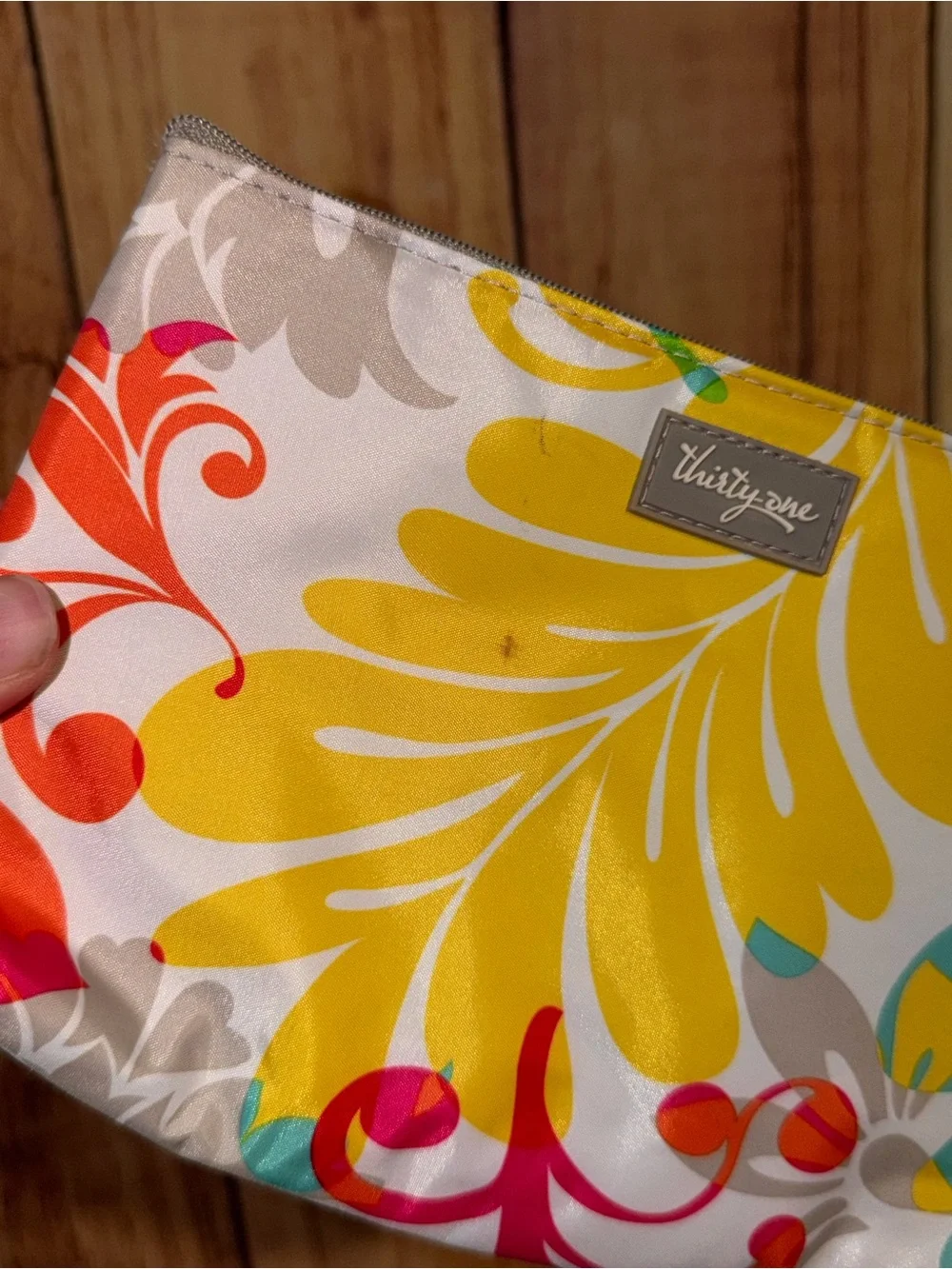 Thirty-One Mini Zipper Pouch Thermal Insulated Island Damask